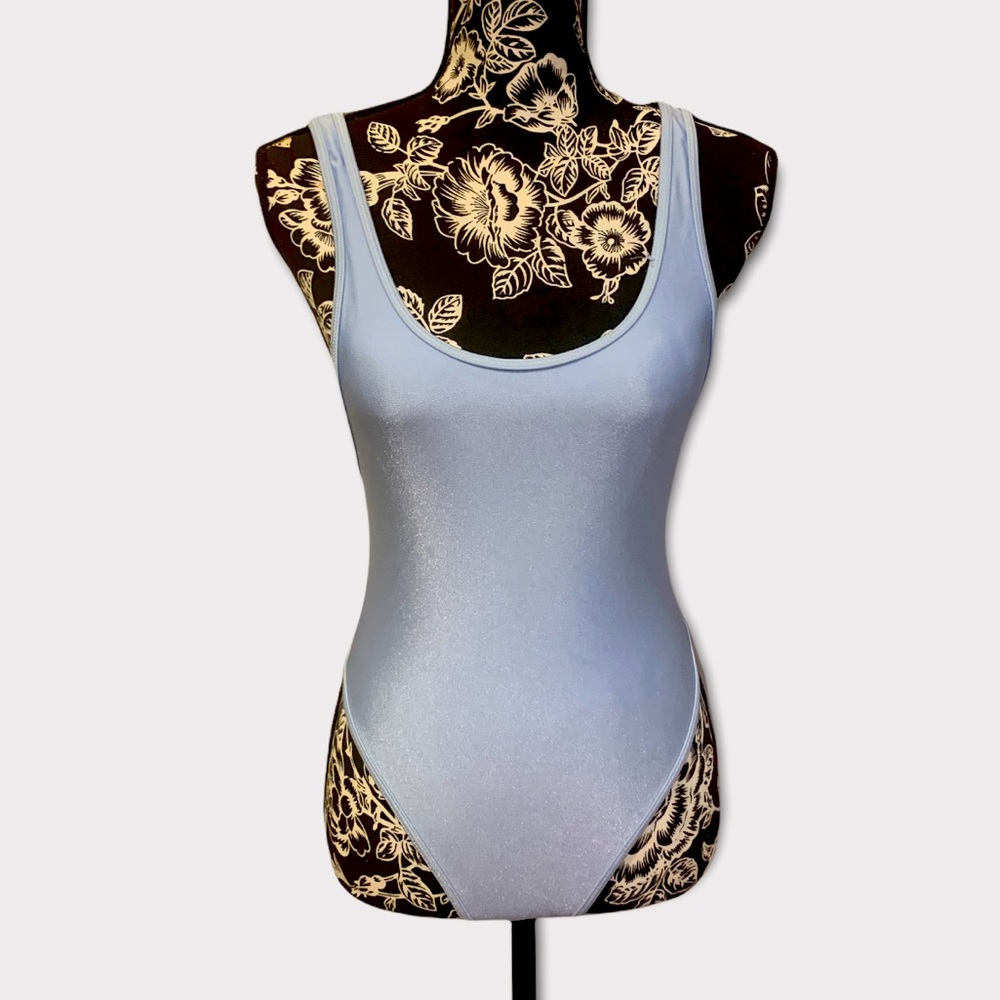 Scoop neck baby blue body suite